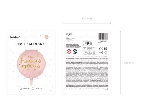 Balon Hocus Pocus, 45 cm, różowy Balon Hocus Pocus, 45 cm, różowy