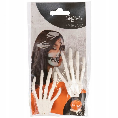 Spinki kości szpony szkieletora strój Halloween x2 Spinki kości szpony szkieletora strój Halloween x2