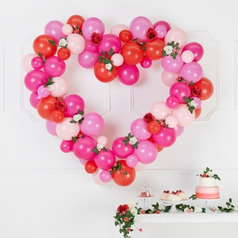 Girlanda balonowa ze stelażem Serce 160 cm Girlanda balonowa ze stelażem Serce 160 cm
