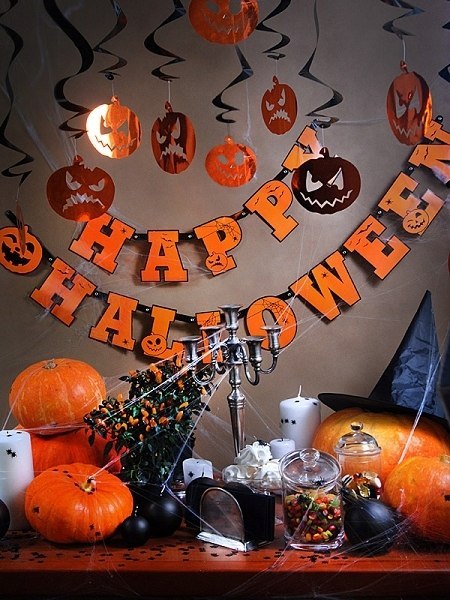 Zestaw Halloween balony baner dekoracje dynia HEL Zestaw Halloween balony baner dekoracje dynia HEL